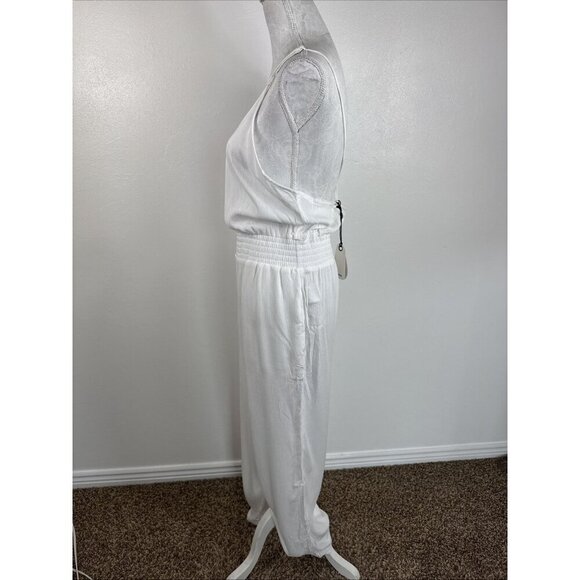 Prana Women's M  Fernie Wide Leg Jumpsuit Swim Coverup Gauzy White NWT 9700 - Picture 5 of 16